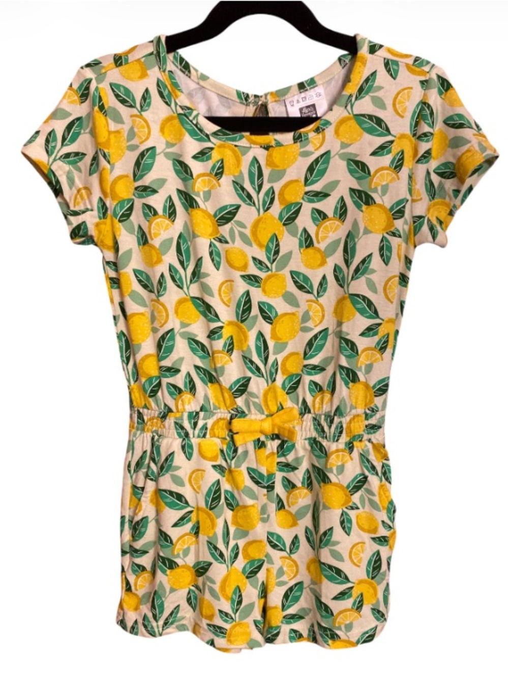 Alex's Lemonade Stand Lemon Print Romper NWT Size XS (4/5)